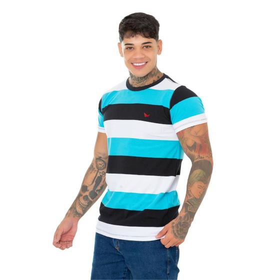 Imagem de Camiseta Listrada Masculina Versatilidade e Estilo em uma Peça