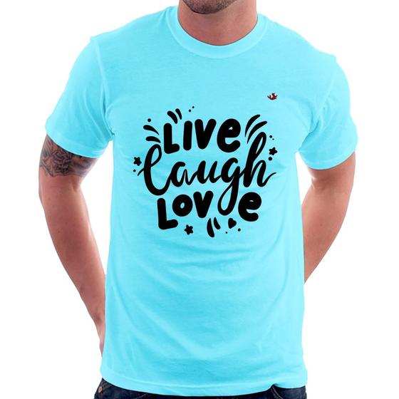 Imagem de Camiseta Live Laugh Love - Foca na Moda