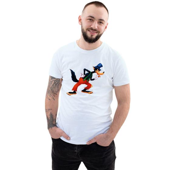 Imagem de Camiseta Lobo Mau Cartoon Camisa Personalizada Blusa Adulto Algodão com Poliéster