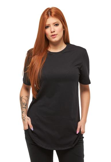 Imagem de Camiseta Long line Feminina Manga Curta C1