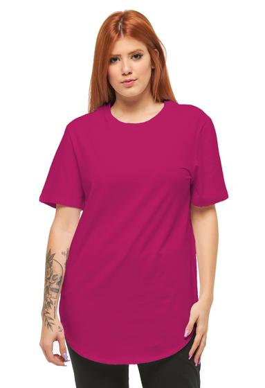 Imagem de Camiseta Long line Feminina Manga Curta C1