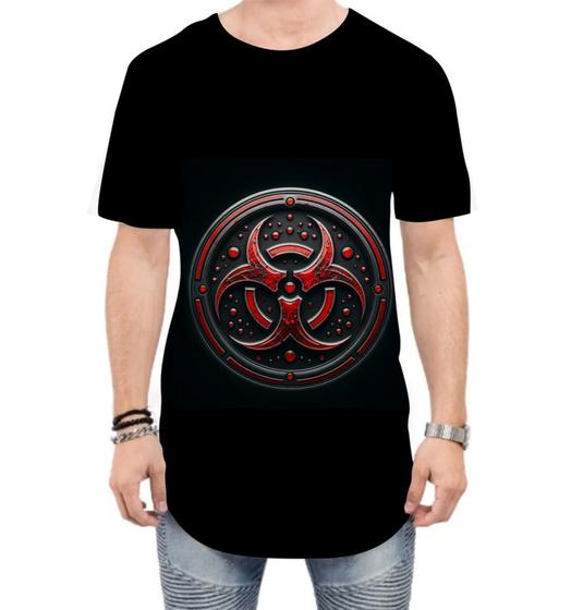 Imagem de Camiseta Longline Biohazard Perigo Biológico Stay Away 8