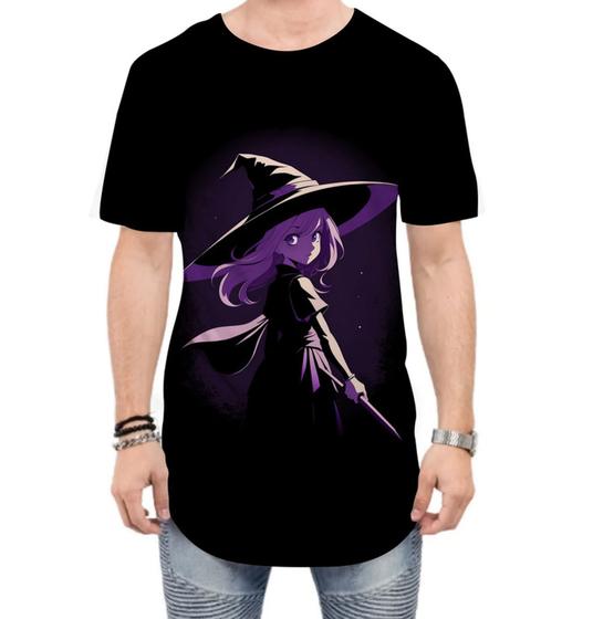 Imagem de Camiseta Longline Bruxa Halloween Púrpura 16