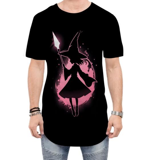 Imagem de Camiseta Longline Bruxa Halloween Rosa 12