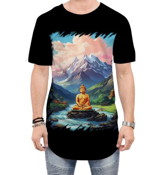 Imagem de Camiseta Longline Buda Anime Desenho Budismo Buda 3