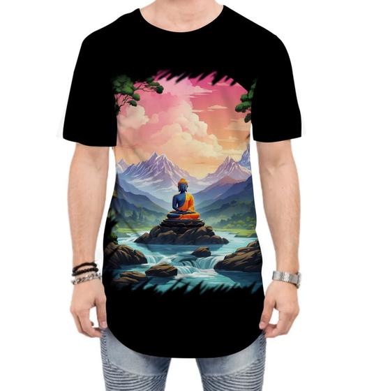 Imagem de Camiseta Longline Buda Anime Desenho Budismo Buda 5