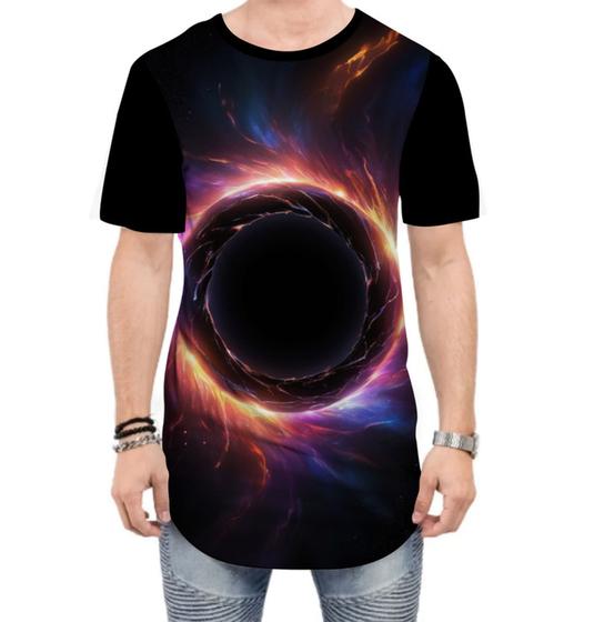 Imagem de Camiseta Longline Buraco Negro Black Hole Space 1