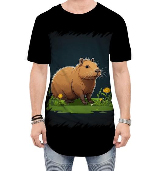 Imagem de Camiseta Longline Capivara do Bem Animalzinho 1