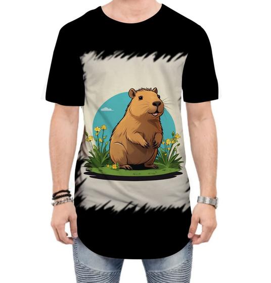 Imagem de Camiseta Longline Capivara do Bem Animalzinho 11