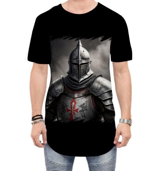 Imagem de Camiseta Longline Cavaleiro Templário Cruzadas Paladino 4