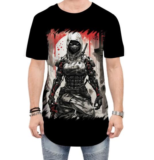 Imagem de Camiseta Longline Ciborgue Ninja Robô Espreita 12