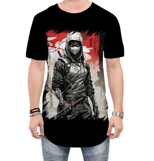 Imagem de Camiseta Longline Ciborgue Ninja Robô Espreita 16