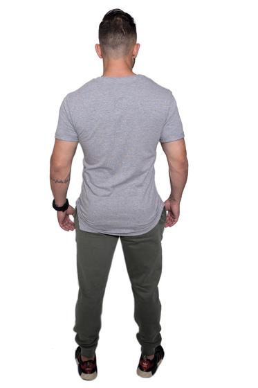 Imagem de Camiseta Longline confort Kruger's Concept Bolso False 02 - Masculino - G - Mescla