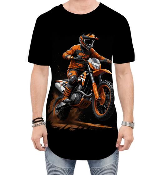 Imagem de Camiseta Longline de Motocross Moto Adrenalina 1