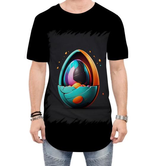 Imagem de Camiseta Longline de Ovos de Páscoa Minimalistas 13