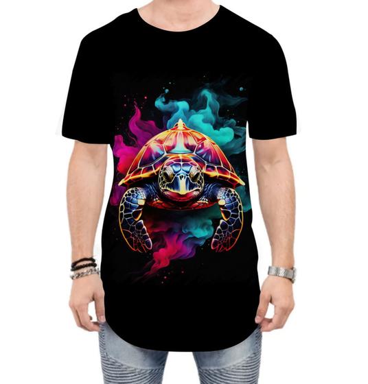 Imagem de Camiseta Longline de Tartaruga Marinha Neon Style 6