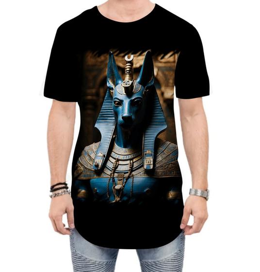 Imagem de Camiseta Longline Deus Egípcio Anubis Mortos 1