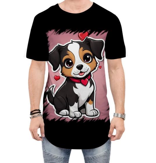 Imagem de Camiseta Longline Dia dos Namorados Cachorrinho 18