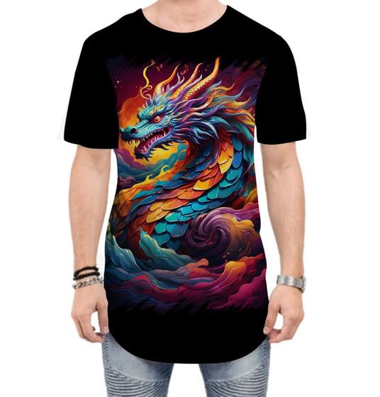 Imagem de Camiseta Longline Dragão Chinês Lendário Mito 2