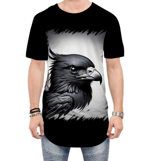 Imagem de Camiseta Longline Falcão Negro Visão Determinação 2