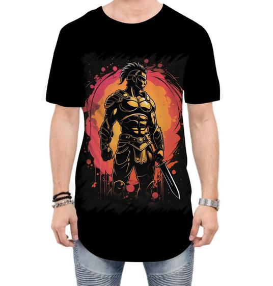 Imagem de Camiseta Longline Gladiador Romano Coliseu 4