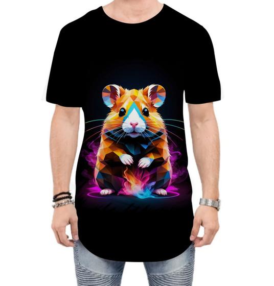 Imagem de Camiseta Longline Hamster Neon Pet Estimação 11