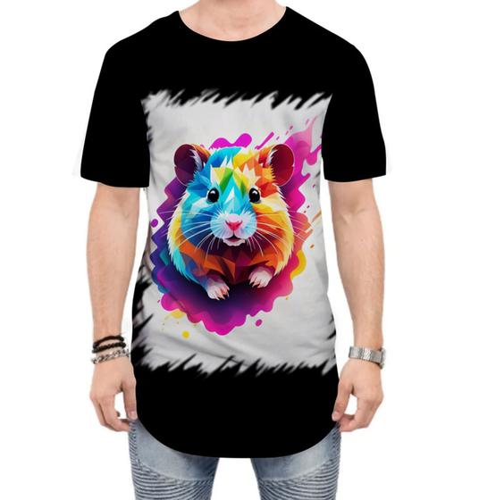 Imagem de Camiseta Longline Hamster Neon Pet Estimação 13
