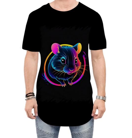 Imagem de Camiseta Longline Hamster Neon Pet Estimação 3