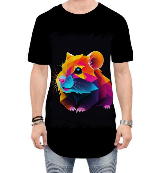 Imagem de Camiseta Longline Hamster Neon Pet Estimação 5