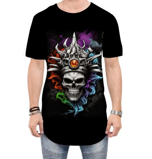 Imagem de Camiseta Longline Mago Caveira Trevas Magia 6