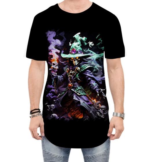 Imagem de Camiseta Longline Mago da Morte Trevas Magia 9