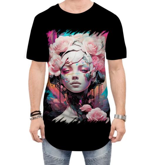 Imagem de Camiseta Longline Mulher de Rosas Paixão 5