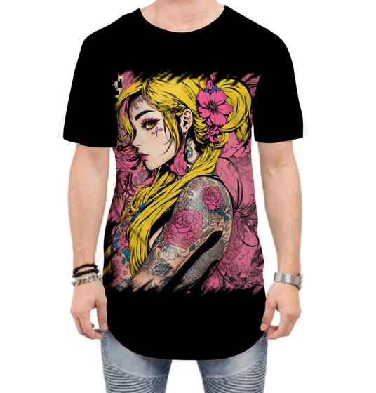 Imagem de Camiseta Longline Mulher Tatuada Tatoo Style 3