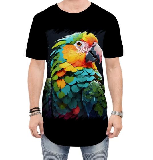 Imagem de Camiseta Longline Papagaio Brasileiro Pássaro 5