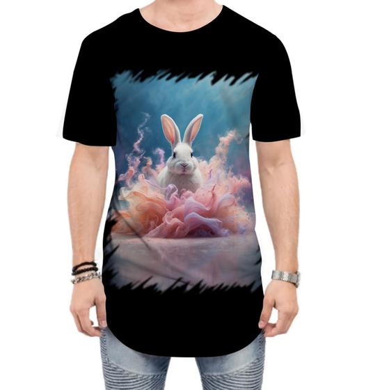 Imagem de Camiseta Longline Páscoa Coelhinho Explosão de Cores 2