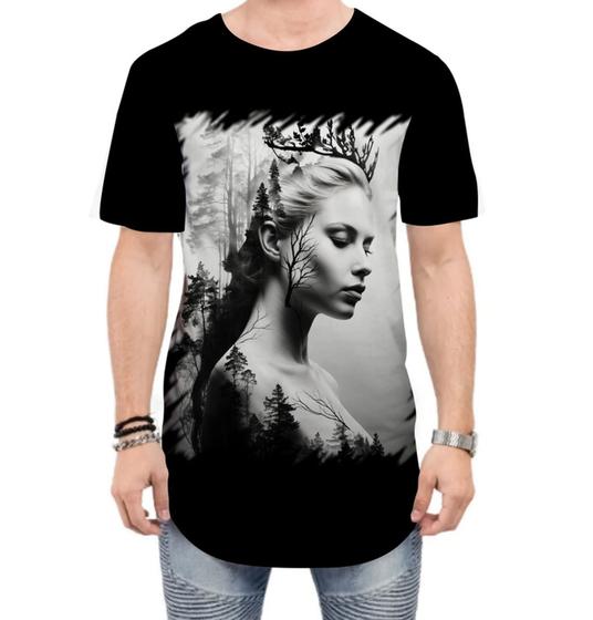 Imagem de Camiseta Longline Pesca Rainha da Floresta Nórdica 1