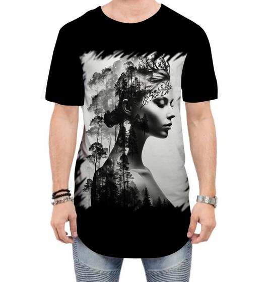 Imagem de Camiseta Longline Pesca Rainha da Floresta Nórdica 4