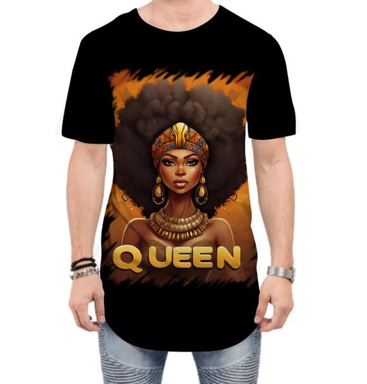 Imagem de Camiseta Longline Rainha Africana Queen Afric 4