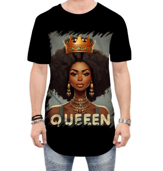 Imagem de Camiseta Longline Rainha Africana Queen Afric 7