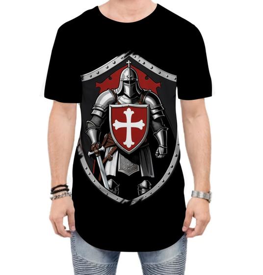 Imagem de Camiseta Longline Templário Medieval Cruzadas 1