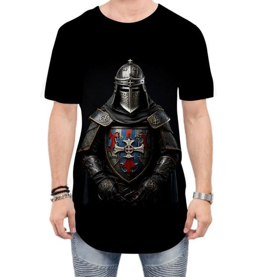 Imagem de Camiseta Longline Templário Medieval Cruzadas 2