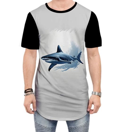 Imagem de Camiseta Longline Tubarão Shark Rei dos Mares 3