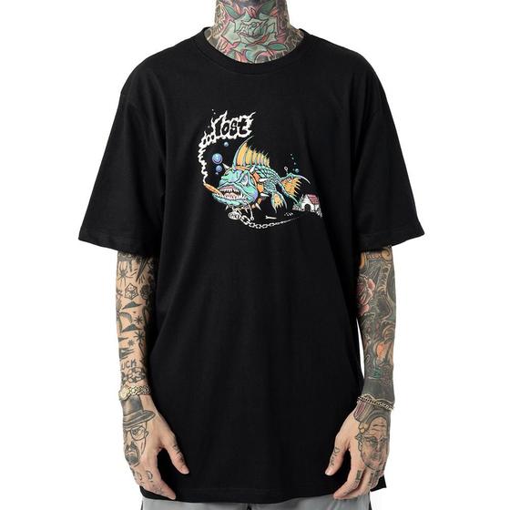 Imagem de Camiseta Lost Dog Fish WT24 Masculina Preto