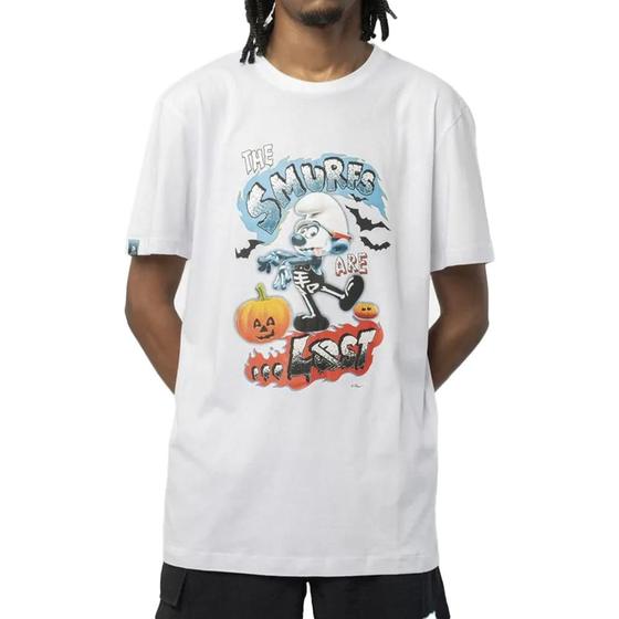 Imagem de Camiseta Lost Smurfs Halloween SM24 Masculina Branco