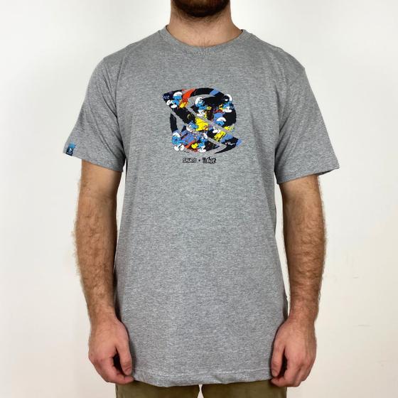 Imagem de Camiseta Lost Smurfs Saturn Cinza - Masculina