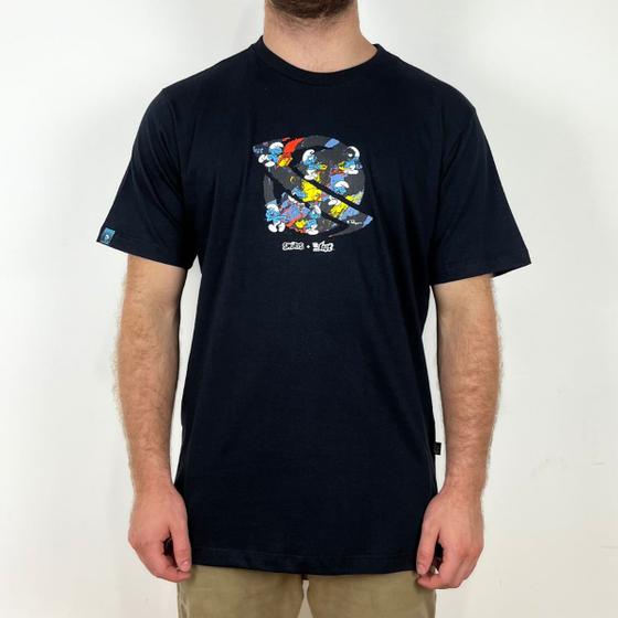 Imagem de Camiseta Lost Smurfs Saturn Preto - Masculina
