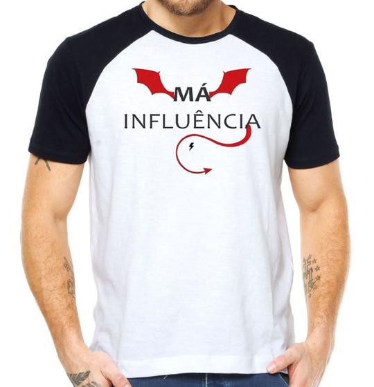 Imagem de Camiseta má influência camisa divertida engraçada malvadão