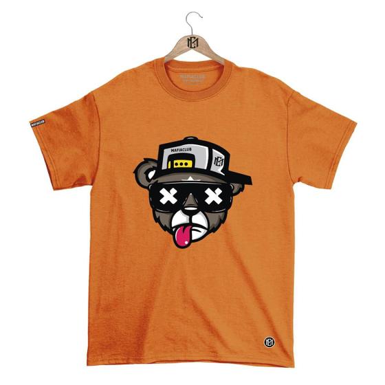 Imagem de Camiseta Mafiaclub Gola Redonda Estampa URSO l Streetwear fio 30.1 Penteado