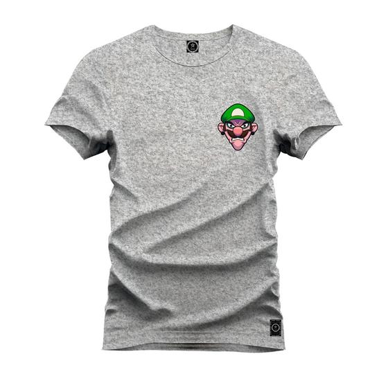 Imagem de Camiseta Malha Premium Estampada Unissex Bigode Verde Peito