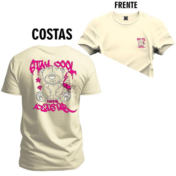 Imagem de Camiseta Malha Premium Estampada Unissex Urso Antologico Frente e Costas